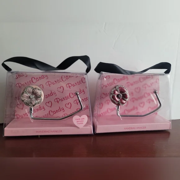 Sicura Purse Candy Handbag Hanger Set with Pink and Silver Accents - Picture 8 of 8